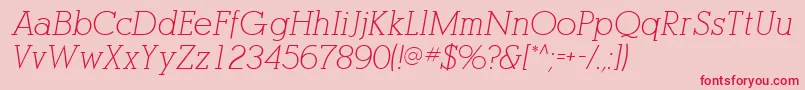 PogoSsiItalic Font – Red Fonts on Pink Background