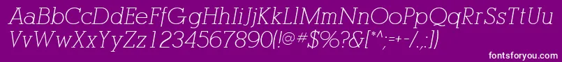 PogoSsiItalic Font – White Fonts on Purple Background