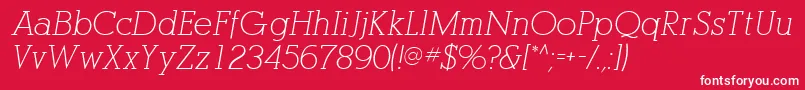PogoSsiItalic Font – White Fonts on Red Background