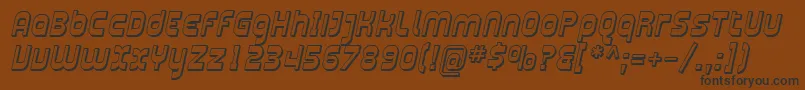 SfplasmaticashadedItalic Font – Black Fonts on Brown Background