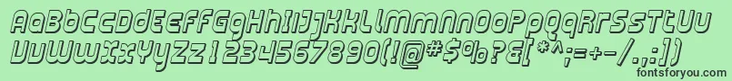 SfplasmaticashadedItalic Font – Black Fonts on Green Background