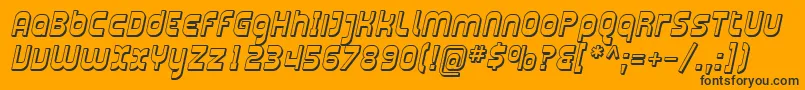 SfplasmaticashadedItalic Font – Black Fonts on Orange Background
