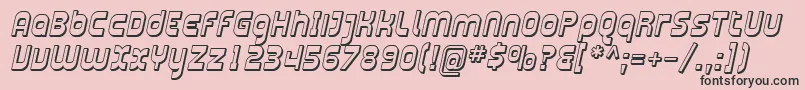 SfplasmaticashadedItalic Font – Black Fonts on Pink Background