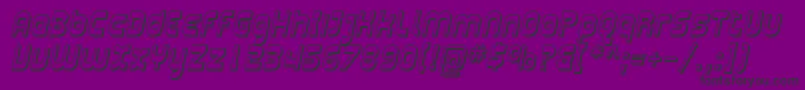 SfplasmaticashadedItalic Font – Black Fonts on Purple Background