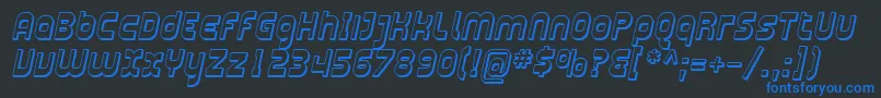 SfplasmaticashadedItalic Font – Blue Fonts on Black Background