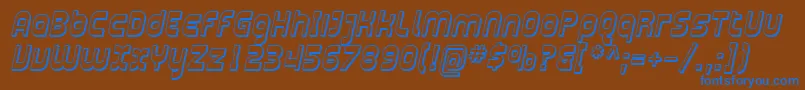 SfplasmaticashadedItalic Font – Blue Fonts on Brown Background