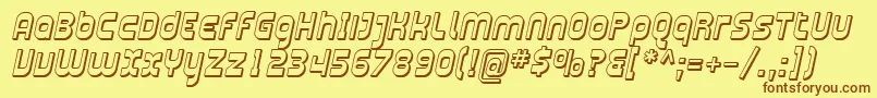 SfplasmaticashadedItalic Font – Brown Fonts on Yellow Background