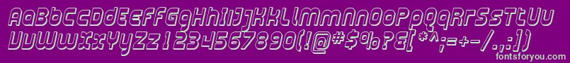 SfplasmaticashadedItalic Font – Green Fonts on Purple Background