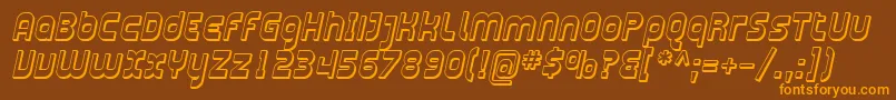 SfplasmaticashadedItalic Font – Orange Fonts on Brown Background