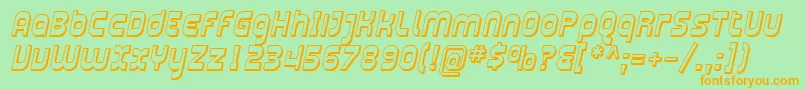 SfplasmaticashadedItalic Font – Orange Fonts on Green Background