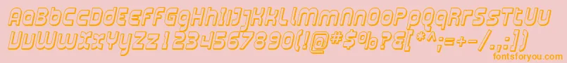 SfplasmaticashadedItalic Font – Orange Fonts on Pink Background