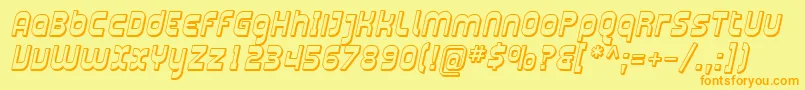 SfplasmaticashadedItalic Font – Orange Fonts on Yellow Background