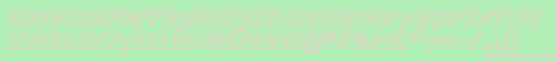 SfplasmaticashadedItalic Font – Pink Fonts on Green Background