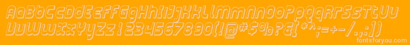SfplasmaticashadedItalic Font – Pink Fonts on Orange Background