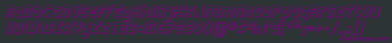 SfplasmaticashadedItalic Font – Purple Fonts on Black Background