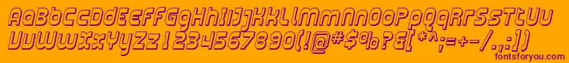 SfplasmaticashadedItalic Font – Purple Fonts on Orange Background