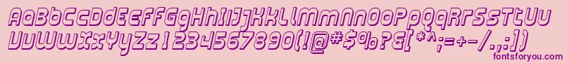 SfplasmaticashadedItalic Font – Purple Fonts on Pink Background