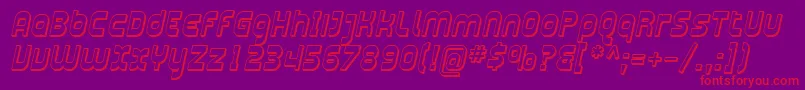 SfplasmaticashadedItalic Font – Red Fonts on Purple Background