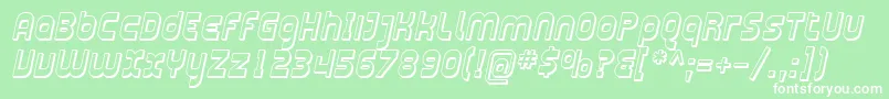 SfplasmaticashadedItalic Font – White Fonts on Green Background