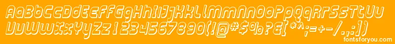 SfplasmaticashadedItalic Font – White Fonts on Orange Background