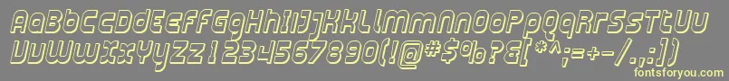 SfplasmaticashadedItalic Font – Yellow Fonts on Gray Background