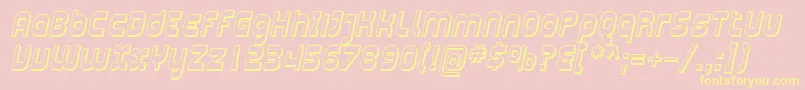 SfplasmaticashadedItalic Font – Yellow Fonts on Pink Background