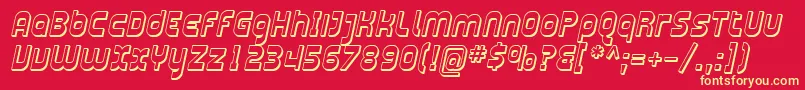 SfplasmaticashadedItalic Font – Yellow Fonts on Red Background