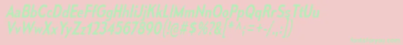 MesmerizeScRgIt Font – Green Fonts on Pink Background