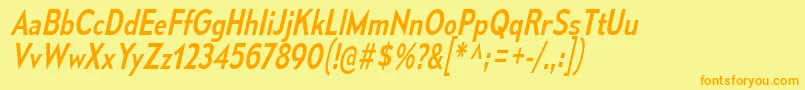MesmerizeScRgIt Font – Orange Fonts on Yellow Background
