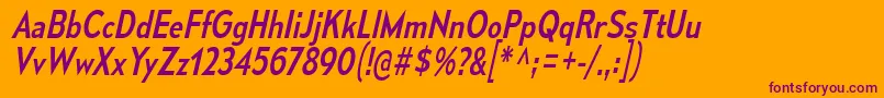 MesmerizeScRgIt Font – Purple Fonts on Orange Background