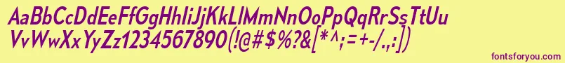 MesmerizeScRgIt Font – Purple Fonts on Yellow Background