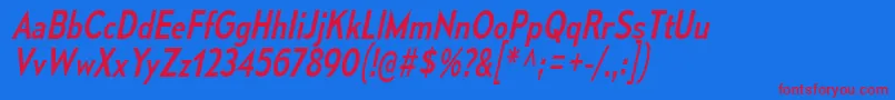 MesmerizeScRgIt Font – Red Fonts on Blue Background