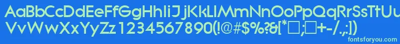 SabordisplaysskRegular Font – Green Fonts on Blue Background