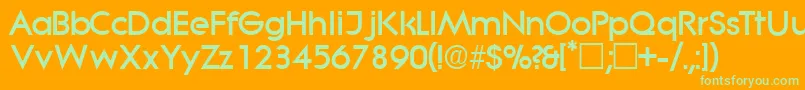 SabordisplaysskRegular Font – Green Fonts on Orange Background