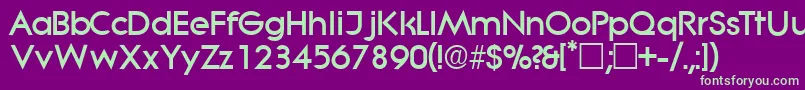 SabordisplaysskRegular Font – Green Fonts on Purple Background