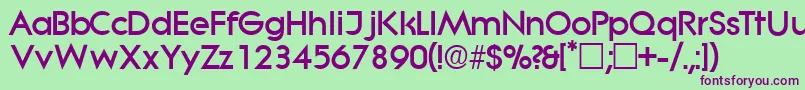 SabordisplaysskRegular Font – Purple Fonts on Green Background