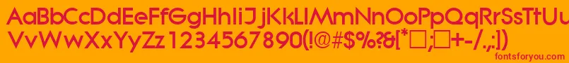 SabordisplaysskRegular Font – Red Fonts on Orange Background