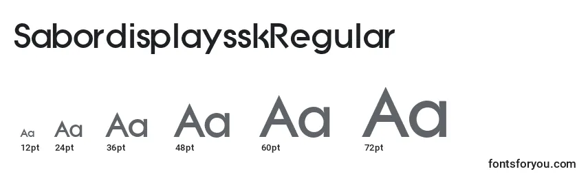 Размеры шрифта SabordisplaysskRegular