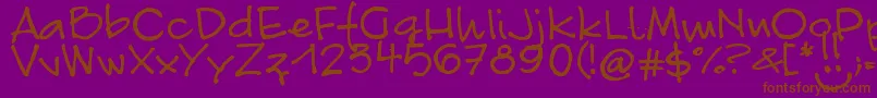 FontLinda.Sciutto-fontti – ruskeat fontit violetilla taustalla