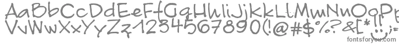 FontLinda.Sciutto-Schriftart – Graue Schriften auf weißem Hintergrund