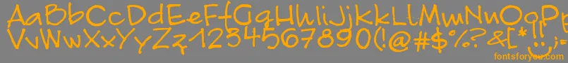 FontLinda.Sciutto Font – Orange Fonts on Gray Background