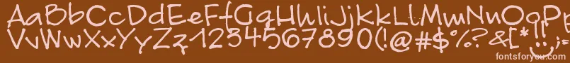 FontLinda.Sciutto Font – Pink Fonts on Brown Background