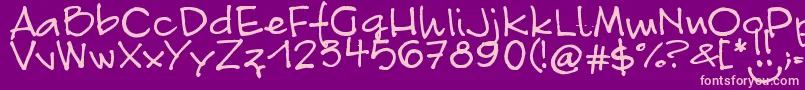 FontLinda.Sciutto Font – Pink Fonts on Purple Background