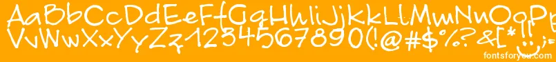 フォントFontLinda.Sciutto – オレンジの背景に白い文字