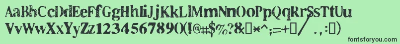 Llcooper Font – Black Fonts on Green Background