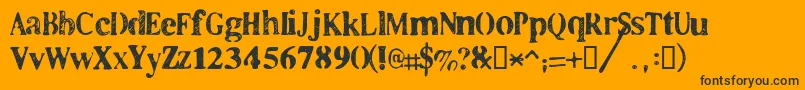 Llcooper Font – Black Fonts on Orange Background