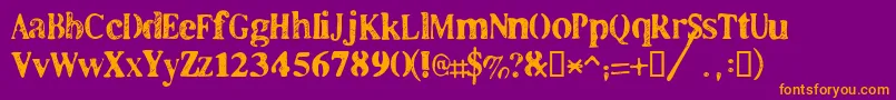 Llcooper Font – Orange Fonts on Purple Background