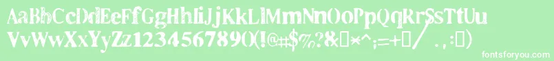 Llcooper Font – White Fonts on Green Background