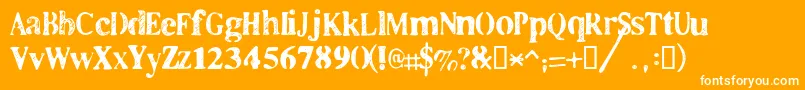 Llcooper Font – White Fonts on Orange Background