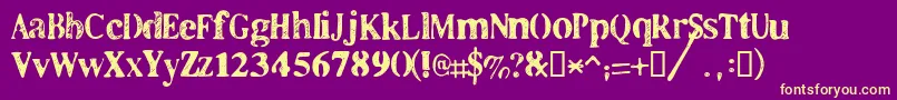 Llcooper Font – Yellow Fonts on Purple Background